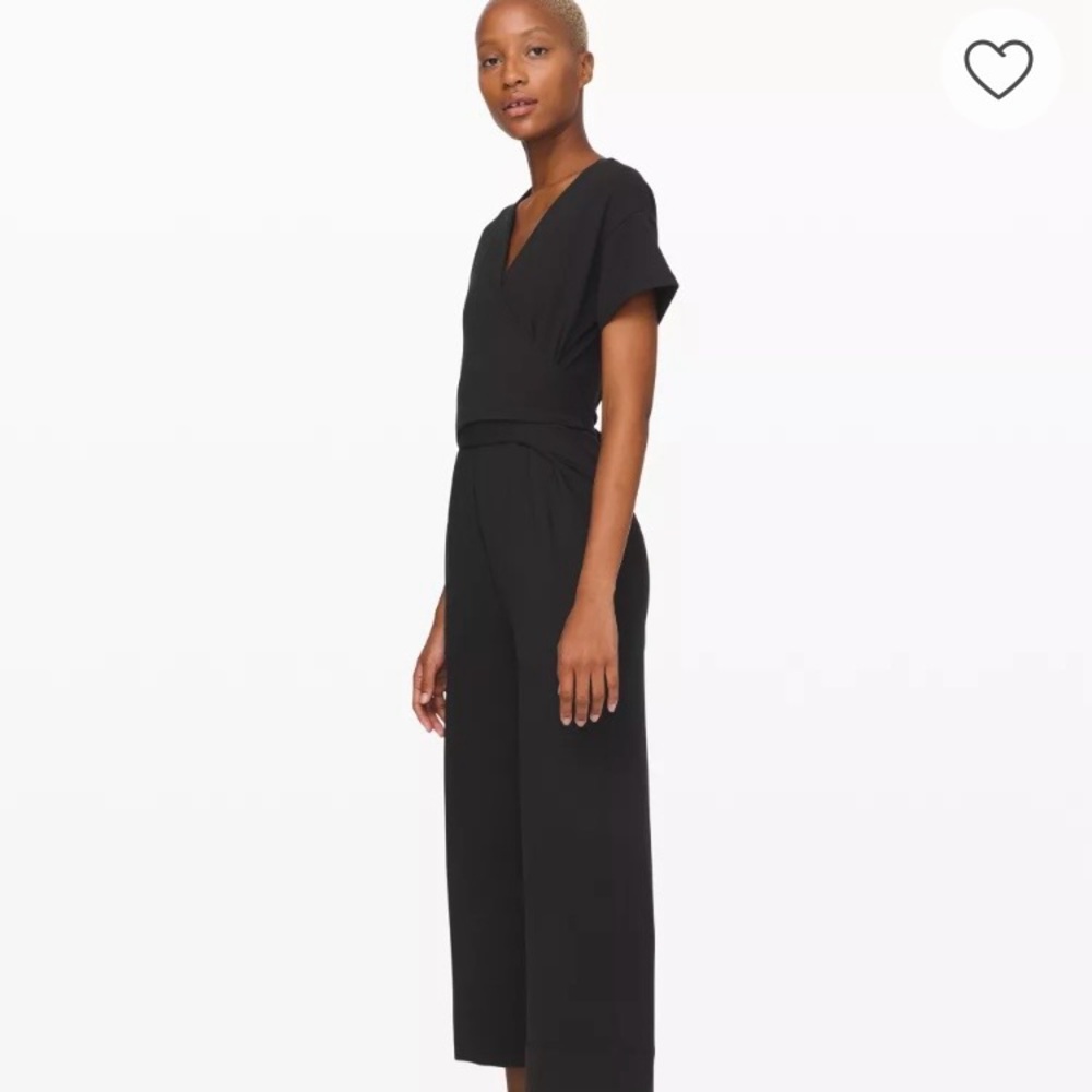 SOLD-Lululemon Athletica Black V-Neck Jumpsuit